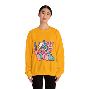 Two Headed Knife Teddy Bear Sweatshirt