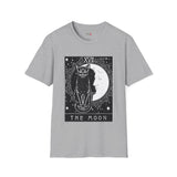 Black Cat The Moon XVII Tarot Card T Shirt, Mystic Graphic Tee, Spiritual Shirt