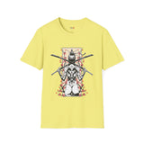 Dual Sword Fem Warrior Japanese Samurai T Shirt, Asian Graphic Tee, Bushido Warrior Shirt