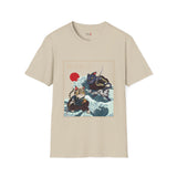 Samurai Kitty Duel Japanese Samurai T Shirt, Asian Graphic Tee, Bushido Warrior Shirt