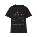 Game Over Vintage Alien T Shirt, Retro UFO Graphic Tee, Space Streetwear Shirt