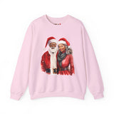 Black Santa 7 Unisex Heavy Blend™ Crewneck Sweatshirt