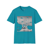 Cat Invasion Selfie Alien T Shirt for Men/Women, Funny UFO Shirt, Sci Fi Graphic Tee