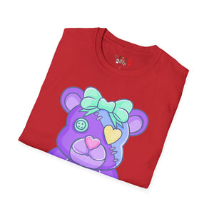 Purple Heart Eye Teddy Bear T-shirt