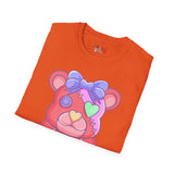 Orange Heart Eye Teddy Bear T-shirt