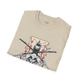 Dual Sword Fem Warrior Japanese Samurai T Shirt, Asian Graphic Tee, Bushido Warrior Shirt