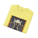 XVIII The Moon Goddess Hecate Tarot Card T Shirt, Mystic Graphic Tee, Spiritual Shirt