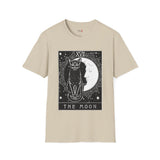Black Cat The Moon XVII Tarot Card T Shirt, Mystic Graphic Tee, Spiritual Shirt