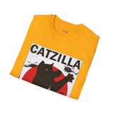 Catzilla Funny T Shirt Relatable Meme Tee Sarcastic Humor Graphic Shirt