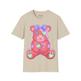 Orange Heart Eye Teddy Bear T-shirt