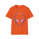 Neon Glitch Alien T Shirt for Men/Women, Funny UFO Shirt, Sci Fi Graphic Tee