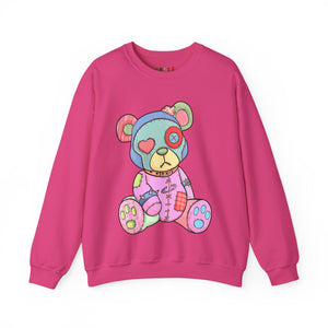 Pink Heart Eye Teddy Bear Sweatshirt