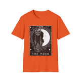 Black Cat The Moon XVII Tarot Card T Shirt, Mystic Graphic Tee, Spiritual Shirt
