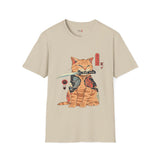 Samura Orange Kitty Japanese Samurai T Shirt, Asian Graphic Tee, Bushido Warrior Shirt