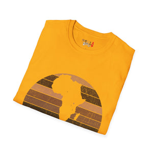 Melanin Half Circle Unisex Softstyle T-Shirt