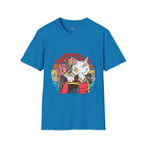 Banadaged Kitty Japanese Samurai T Shirt, Asian Graphic Tee, Bushido Warrior Shirt