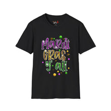 Load image into Gallery viewer, Mardi Gras Y&#39;all Unisex Softstyle T-Shirt
