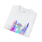 Dino Abduction Alien T Shirt for Men/Women, Funny UFO Shirt, Sci Fi Graphic Tee
