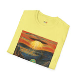 The Scream Van Gogh Alien T Shirt for Men/Women, Funny UFO Shirt, Sci Fi Graphic Tee