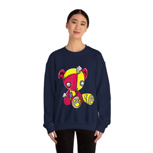 Red Yellow Patches Teddy Bear Sweatshirt