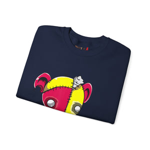 Red Yellow Patches Teddy Bear Sweatshirt