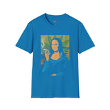 Smoking Mona Lisa Funny Weed T Shirt, Cannabis Graphic Tee, 420 Stoner Shirt