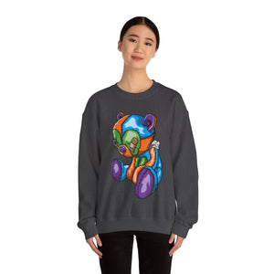 Sad Patched Teddy Bear Sweatshirt