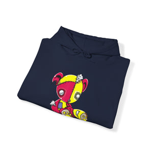 Red Yellow Patches Teddy Bear Hoodie