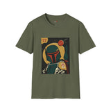 77 Bounty Hunter Blaster Retro Space T Shirt, Vintage Sci Fi Graphic Tee, Galaxy Shirt