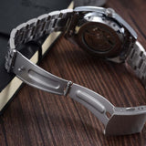 Relogio Masculino Men Tourbillon Watches Stainless Steel Band Automatic Mechanical Wristwatches Moon Phase Small Seconds Watch