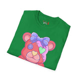 Orange Heart Eye Teddy Bear T-shirt