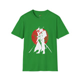 Red Moon Japanese Samurai T Shirt, Asian Graphic Tee, Bushido Warrior Shirt