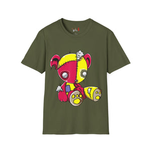 Red & Yellow Teddy Bear Unisex Softstyle T-Shirt