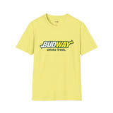 Budway Smoke Fresh Funny Weed T Shirt, Cannabis Graphic Tee, 420 Stoner Shirt