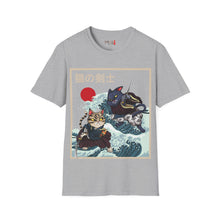 Load image into Gallery viewer, Dueling Samurai Cats Unisex Softstyle T-Shirt
