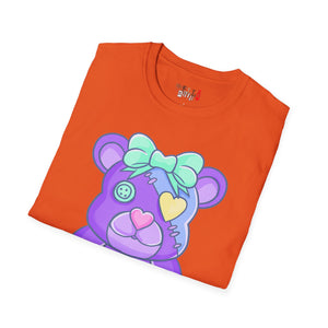 Purple Heart Eye Teddy Bear T-shirt