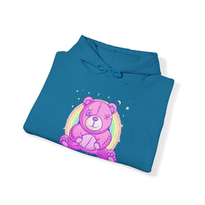 Purple Stitches Teddy Bear Hoodie