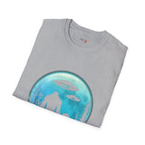Bigfoot and  Alien T Shirt for Men/Women, Funny UFO Shirt, Sci Fi Graphic Tee