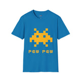 Pew Pew Invader Alien T Shirt for Men/Women, Funny UFO Shirt, Sci Fi Graphic Tee