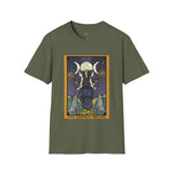 XVIII The Moon Goddess Hecate Tarot Card T Shirt, Mystic Graphic Tee, Spiritual Shirt