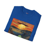 The Scream Van Gogh Alien T Shirt for Men/Women, Funny UFO Shirt, Sci Fi Graphic Tee