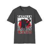 Catzilla Funny T Shirt Relatable Meme Tee Sarcastic Humor Graphic Shirt