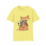 Samura Orange Kitty Japanese Samurai T Shirt, Asian Graphic Tee, Bushido Warrior Shirt
