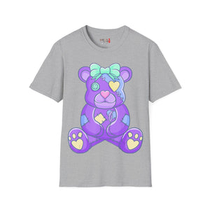 Purple Heart Eye Teddy Bear T-shirt