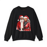 Black Santa 7 Unisex Heavy Blend™ Crewneck Sweatshirt