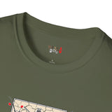 Dual Sword Fem Warrior Japanese Samurai T Shirt, Asian Graphic Tee, Bushido Warrior Shirt