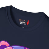 Patchy Pink Heart Teddy Bear Unisex Softstyle T-Shirt