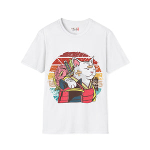 Bandaged Samurai Cat Unisex Softstyle T-Shirt