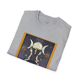 XVIII The Moon Goddess Hecate Tarot Card T Shirt, Mystic Graphic Tee, Spiritual Shirt