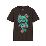 Evil Patched Teddy Bear Unisex Softstyle T-Shirt